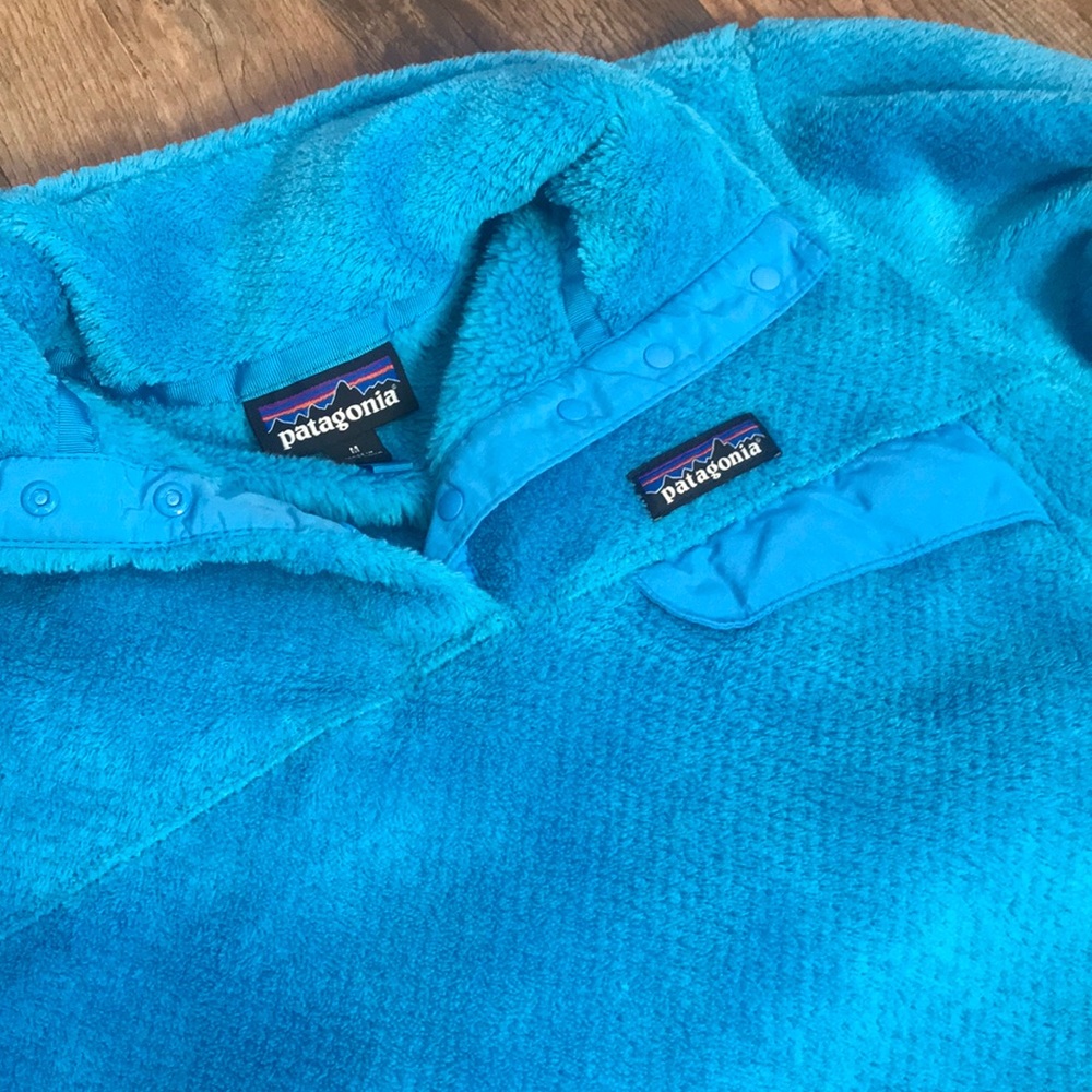 Patagonia Synchilla Snap Blue Pullover Fleece Blue Fuzzy Medium Fall 2023 - Picture 5 of 8